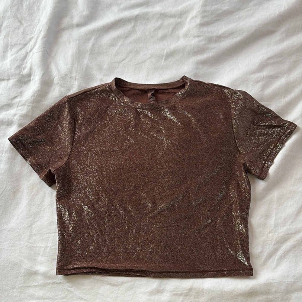 Skims Brown Crop Top